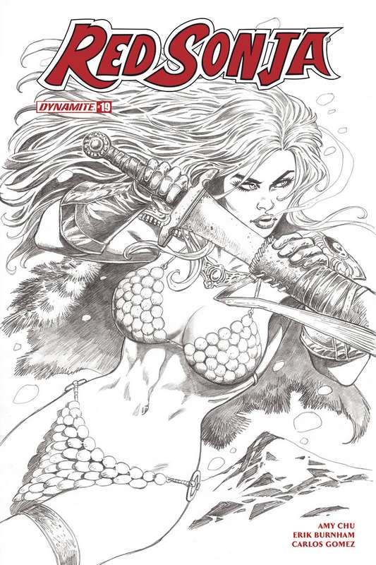 RED SONJA #19 CVR H 1:30 COPY DUURSEMA B&W VARIANT