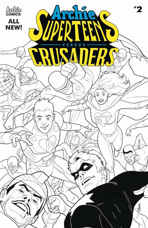 ARCHIES SUPERTEENS VS CRUSADERS #2 CVR B DAVE WILLIAMS B&W VAR