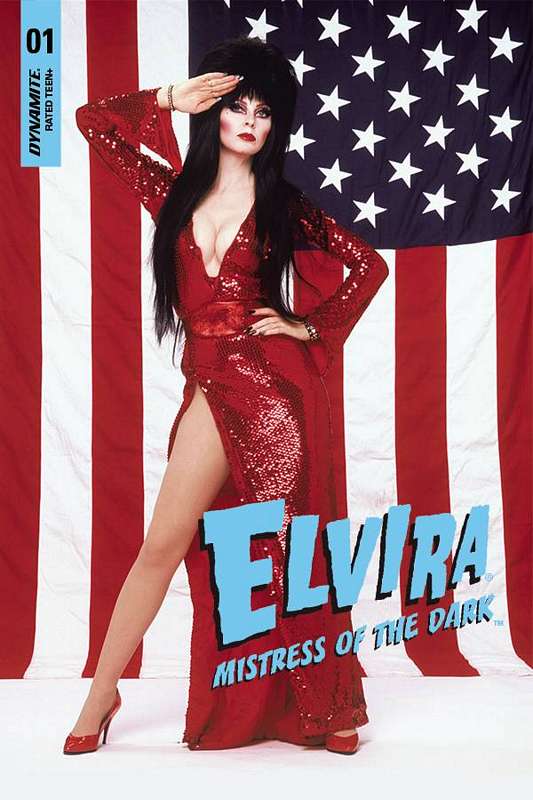 ELVIRA MISTRESS OF DARK #1 STARS STRIPES PHOTO CVR