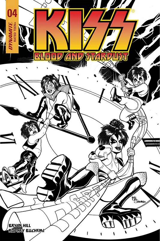 KISS BLOOD STARDUST #4 1:30 COPY SANAPO B&W VARIANT