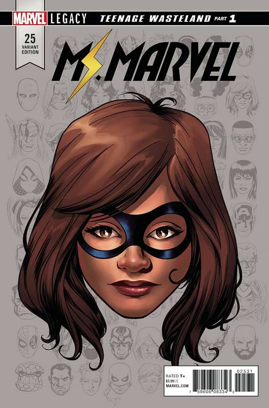 MS MARVEL #25 1:10 MCKONE LEGACY HEADSHOT VARIANT LEG