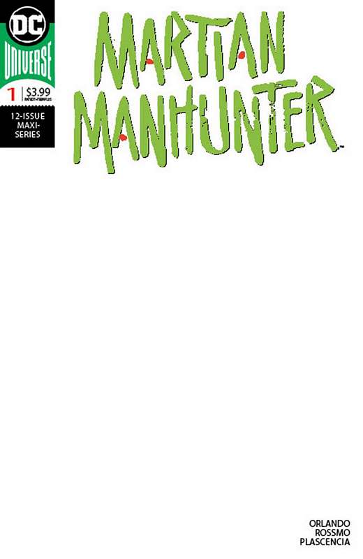 MARTIAN MANHUNTER #1 (OF 12) BLANK VARIANT ED