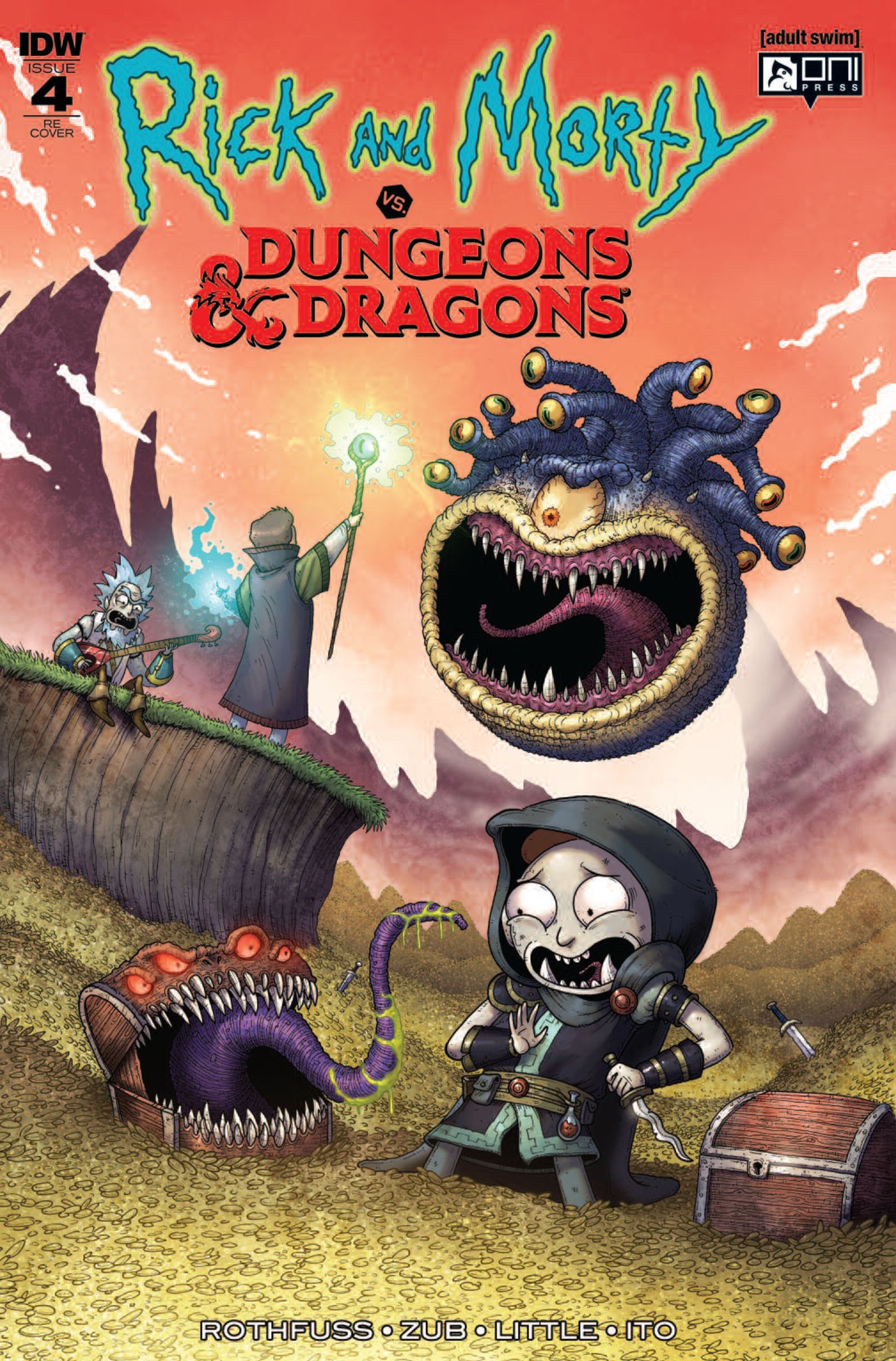 Rick & Morty vs Dungeons & Dragons #4 Mike Vasquez Exclusive-Mike Vasquez Signed/Resketched Variant