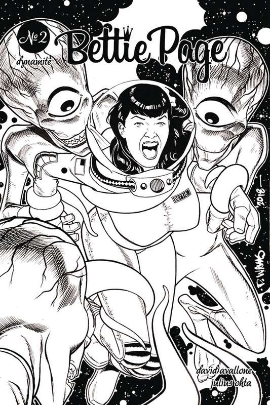 BETTIE PAGE #2 1:20 COPY WILLIAMS B&W VARIANT