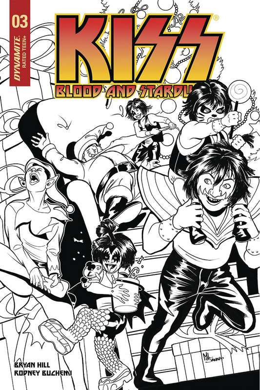 KISS BLOOD STARDUST #3 1:30 COPY SANAPO B&W VARIANT