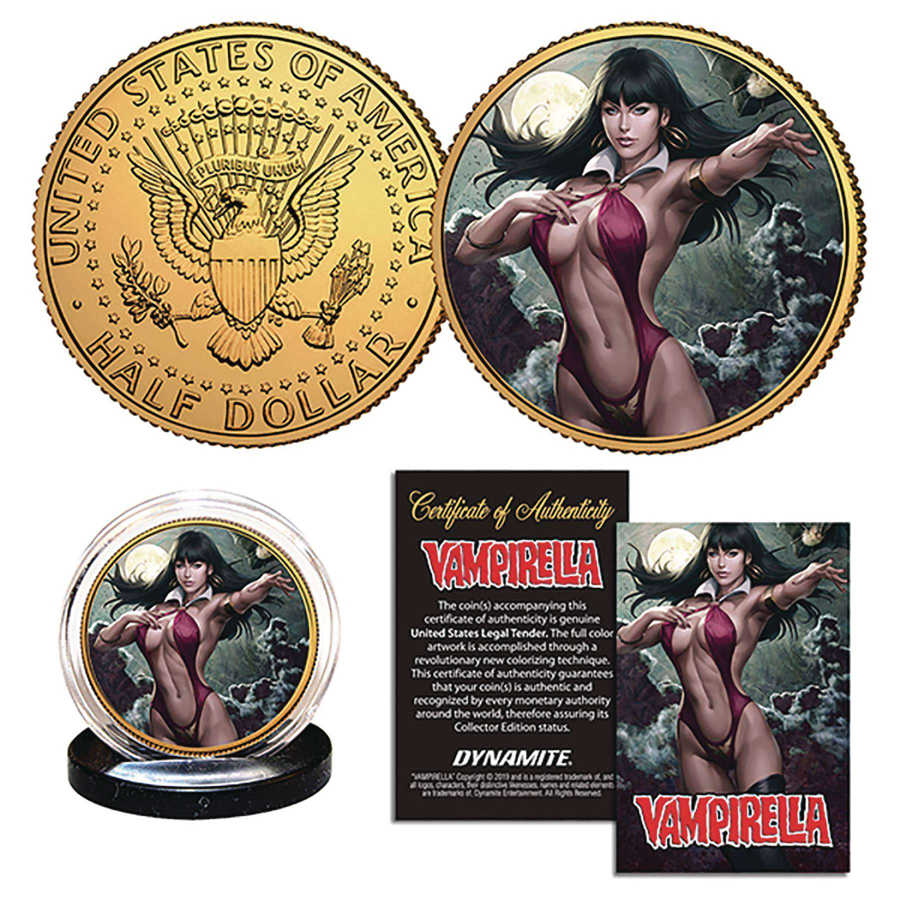 VAMPIRELLA #4 STANLEY ARTGERM LAU COLL COIN