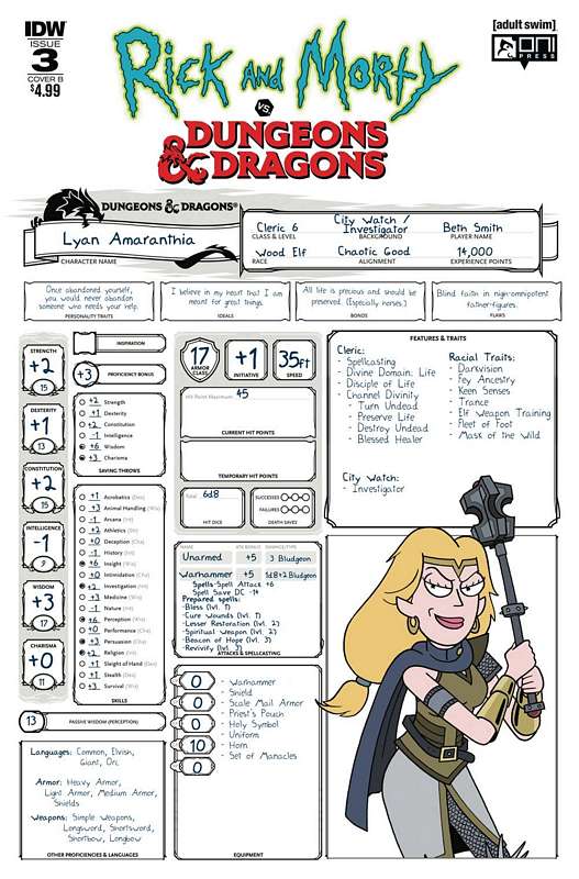 RICK & MORTY VS DUNGEONS & DRAGONS #3 (OF 4) CVR B LITTLE