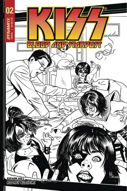 KISS BLOOD STARDUST #2 1:30 COPY SANAPO B&W VARIANT