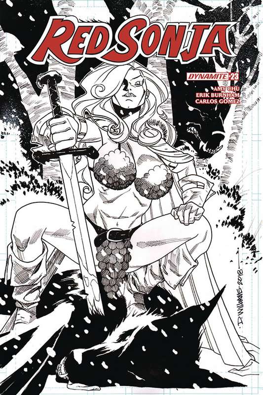 RED SONJA #23 1:20 COPY WILLIAMS B&W VARIANT