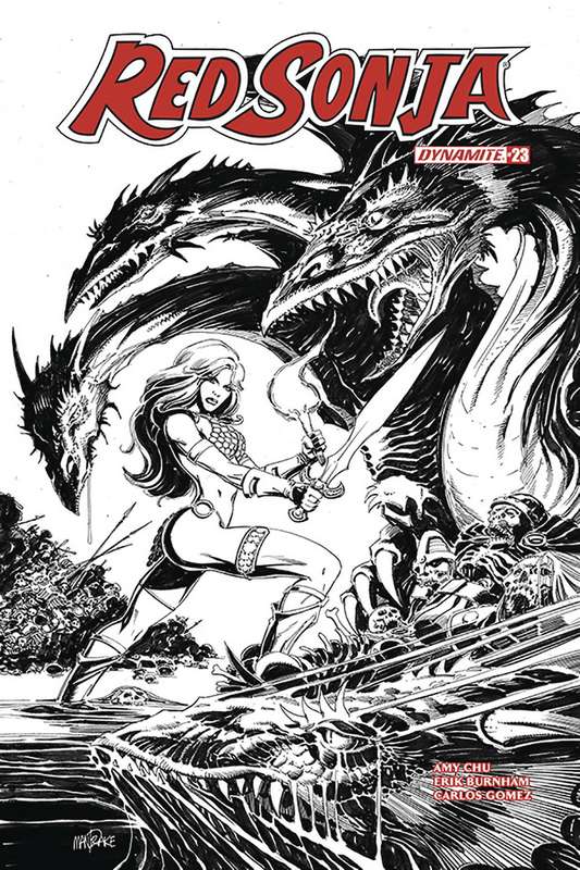 RED SONJA #23 1:30 COPY MANDRAKE B&W VARIANT