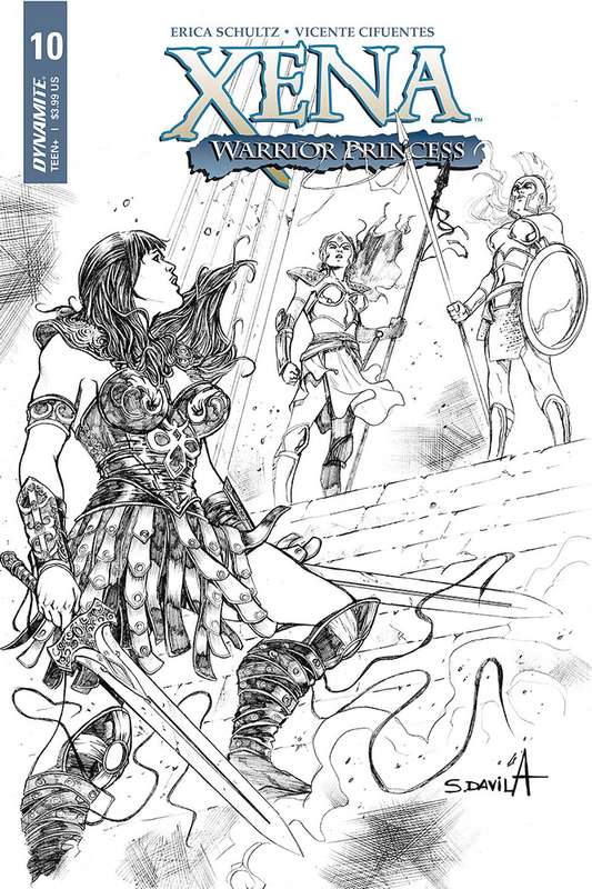 XENA #10 1:25 COPY DAVILA B&W VARIANT