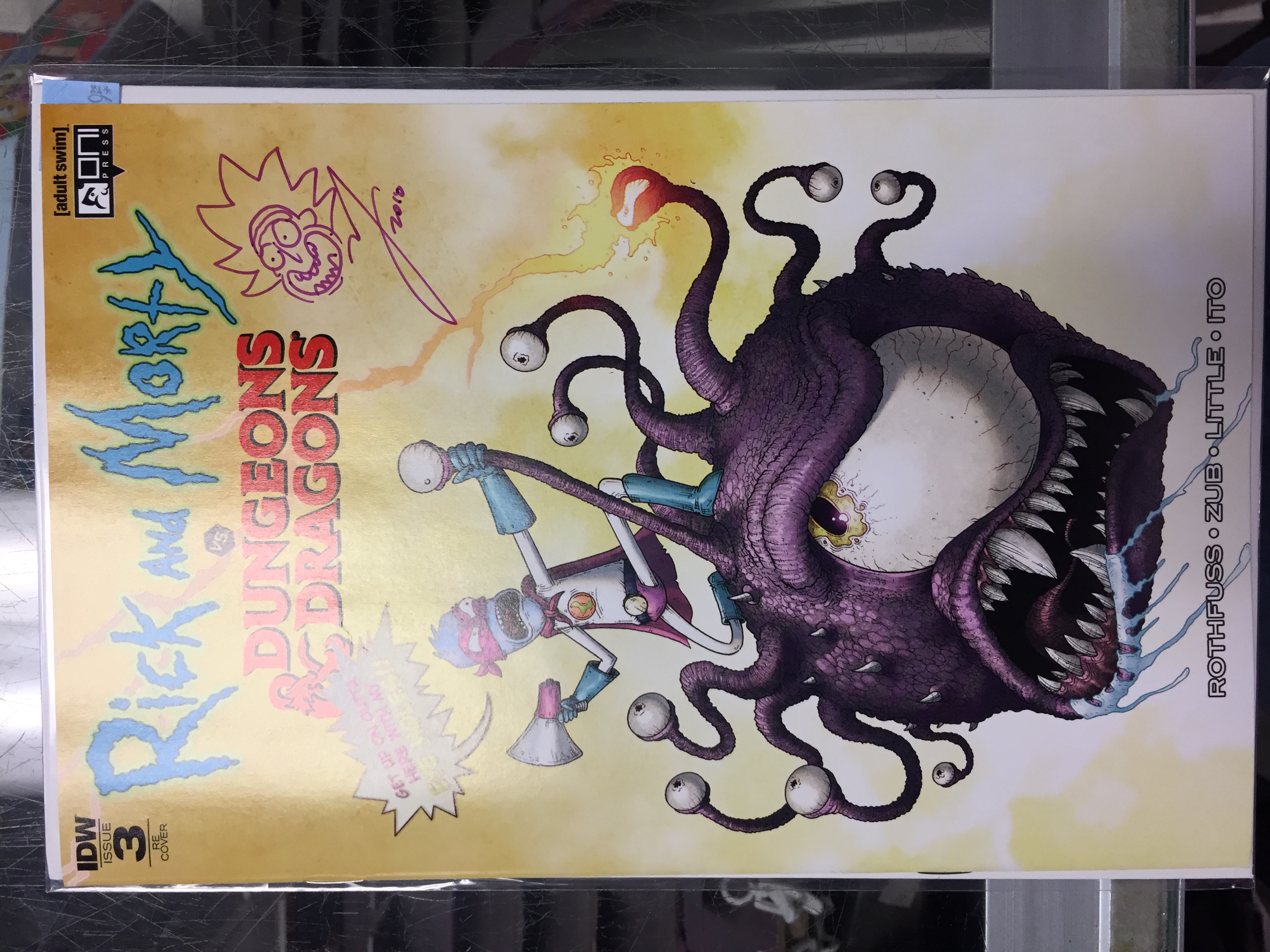 RICK & MORTY VS DUNGEONS & DRAGONS #3 (OF 4) Mike Vasquez Signed/Resketched Variant