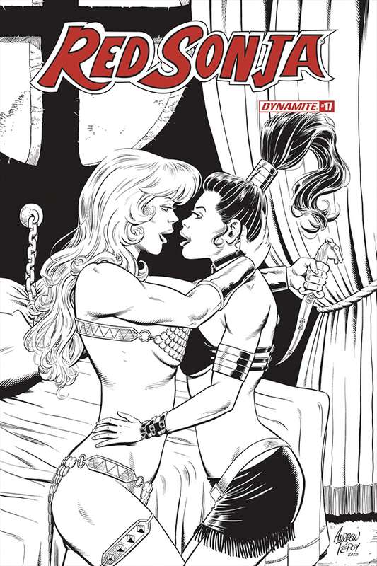 RED SONJA #17 1:50 PEPOY SEDUCTION B&W RATIO VARIANT