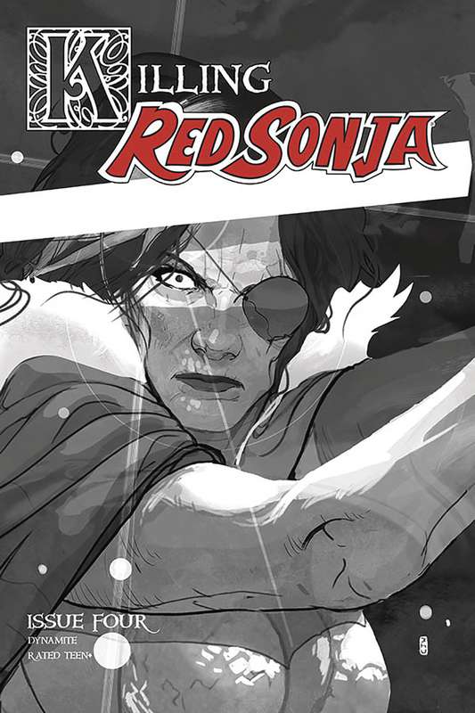 KILLING RED SONJA #4 1:10 WARD GRAYSCALE RATIO VARIANT