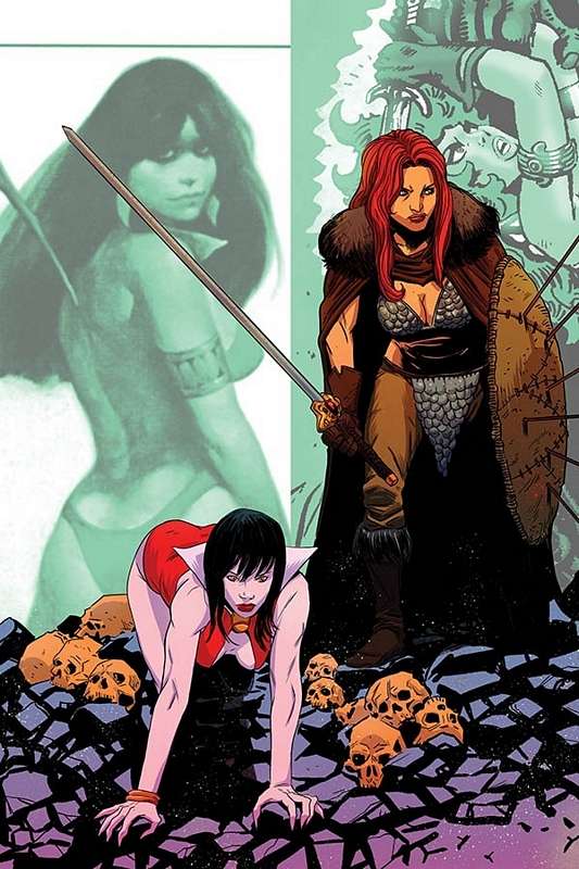 VAMPIRELLA RED SONJA #10 1:30 MOSS VIRGIN RATIO VARIANT