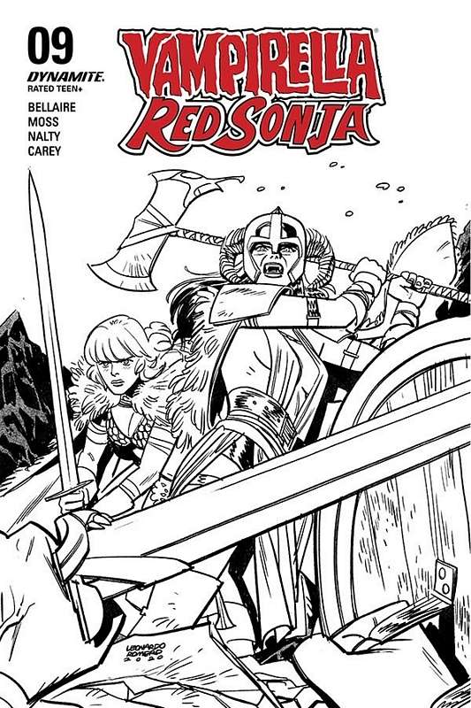 VAMPIRELLA RED SONJA #10 1:40 ROMERO B&W RATIO VARIANT