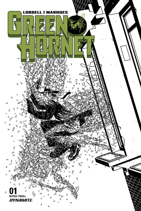 GREEN HORNET #1 1:15 MCKONE B&W FOC RATIO VARIANT