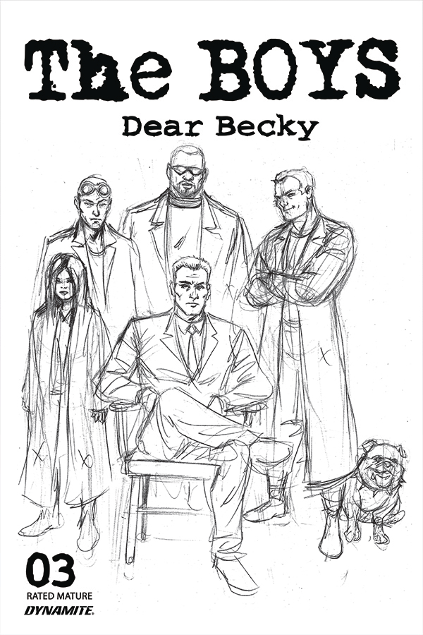 BOYS DEAR BECKY #3 ROBERTSON LINE ART PREMIUM FOC BONUS VARIANT