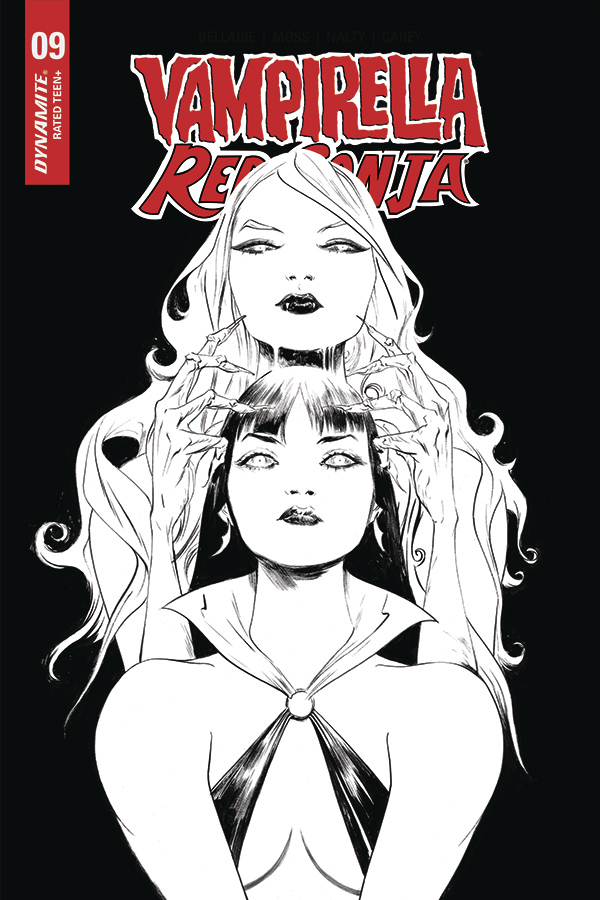 VAMPIRELLA RED SONJA #9 1:21 LEE B&W FOC RATIO VARIANT