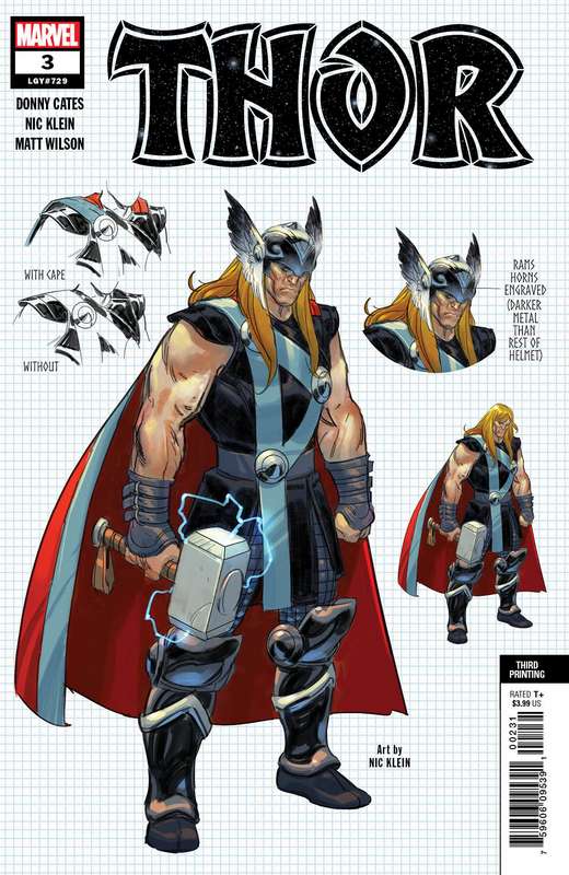 THOR #3 3RD PRINT KLEIN VARIANT