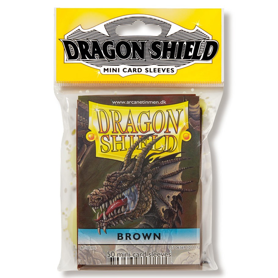 DRAGON SHIELD DP: DS: Japanese Size Sleeves BROWN (BR) (50)