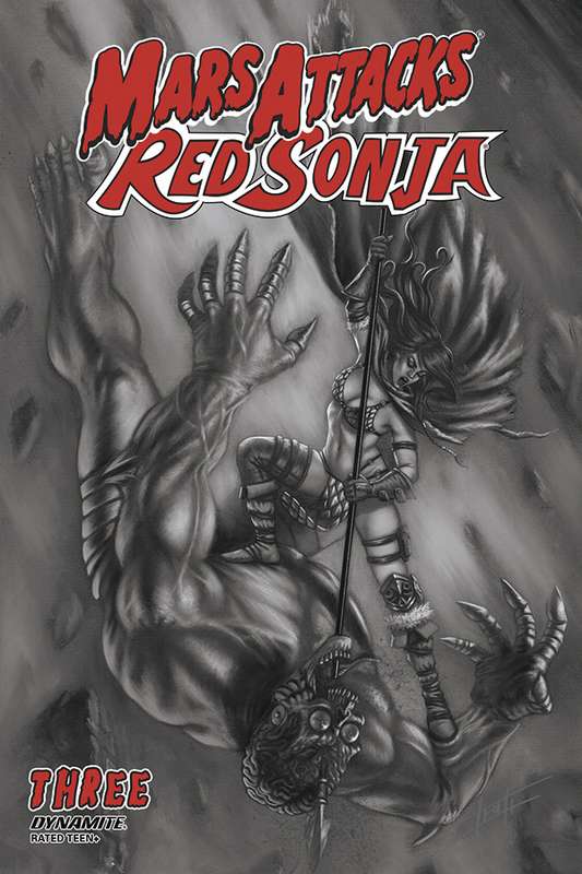 MARS ATTACKS RED SONJA #3 1:7 STRATI SKETCH DRESSED FOC RATIO VARIANT