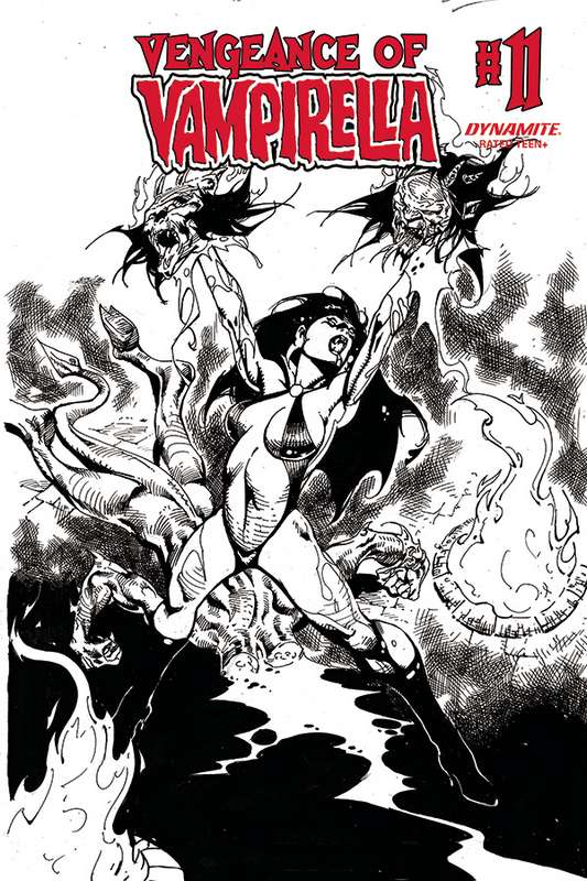 VENGEANCE OF VAMPIRELLA #11 1:11 CASTRO B&W FOC RATIO VARIANT