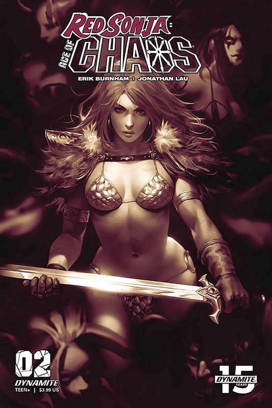 RED SONJA AGE OF CHAOS #2 1:25 CHEW MONOCHROMATIC RATIO VARIANT