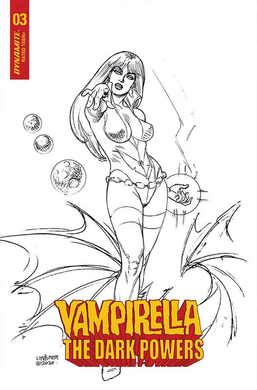 VAMPIRELLA DARK POWERS #3 1:20 LINSNER B&W RATIO VARIANT