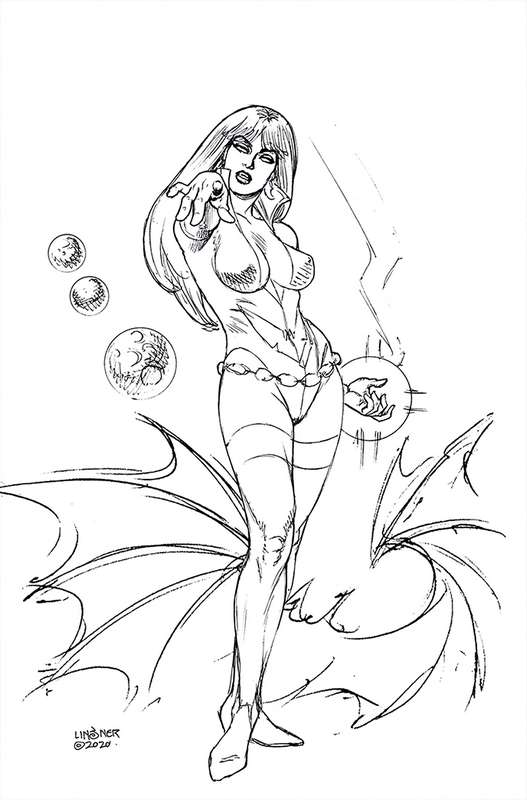 VAMPIRELLA DARK POWERS #3 1:30 LINSNER B&W VIRGIN RATIO VARIANT