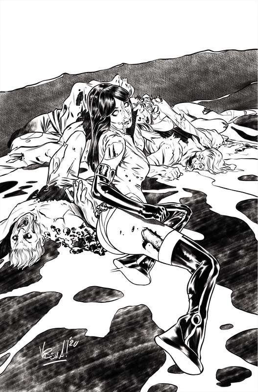 VAMPIRELLA DARK POWERS #3 1:11 FEDERICI B&W VIRGIN FOC RATIO VARIANT