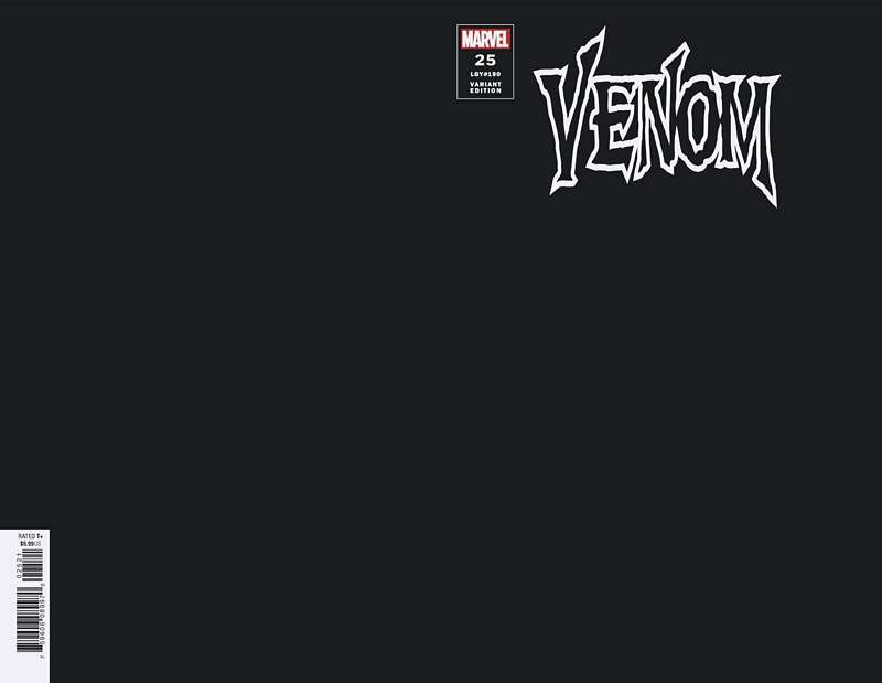 VENOM #25 BLACK BLANK VARIANT