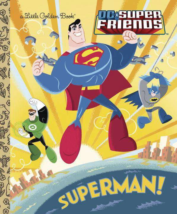 DC SUPER FRIENDS SUPERMAN LITTLE GOLDEN BOOK HARDCOVER