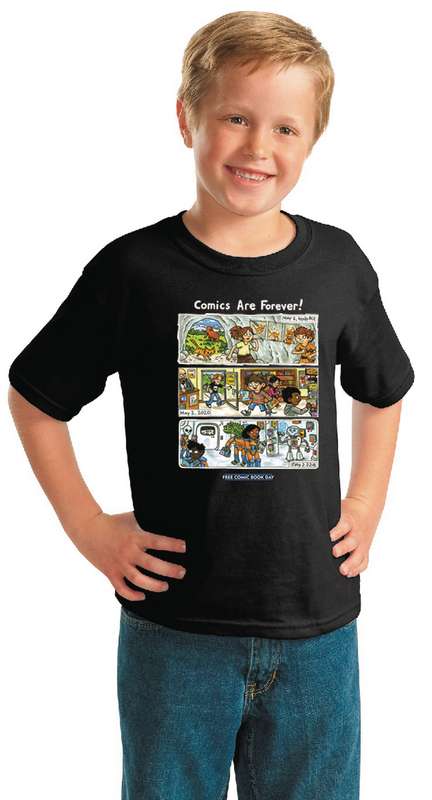 FCBD 2020 COMM ARTIST BROWN BLK YOUTH T-SHIRT SM