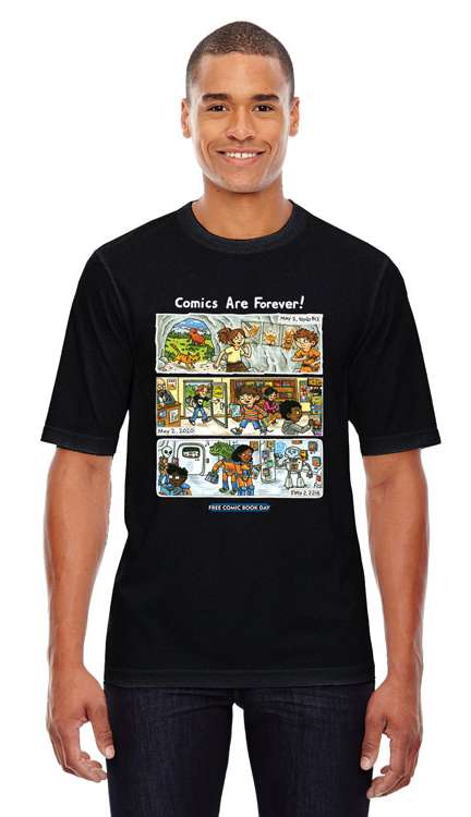 FCBD 2020 COMM ARTIST BROWN BLK T-SHIRT LG