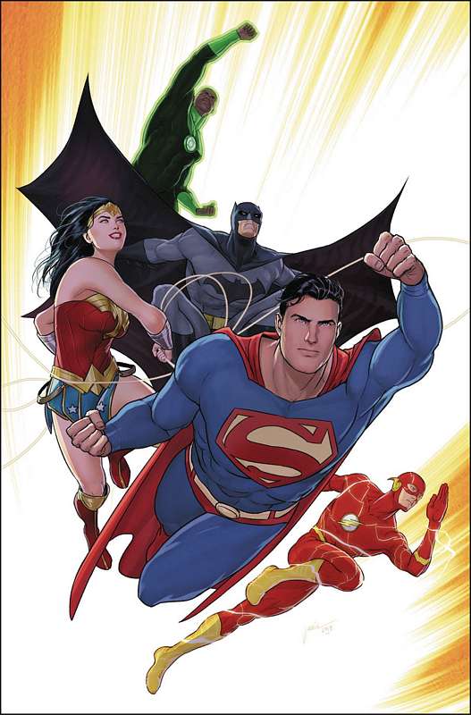 JUSTICE LEAGUE #42 CARD STOCK MIKEL JANIN VARIANT ED