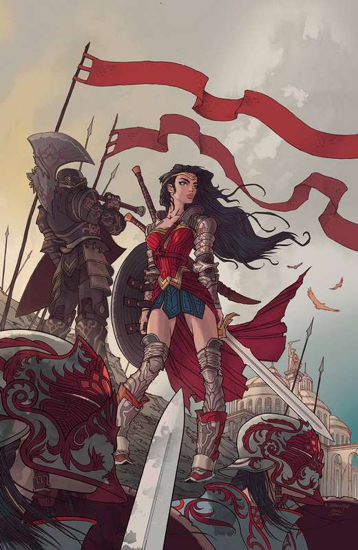 WONDER WOMAN #754 CARD STOCK RAFAEL GRAMPA VARIANT ED