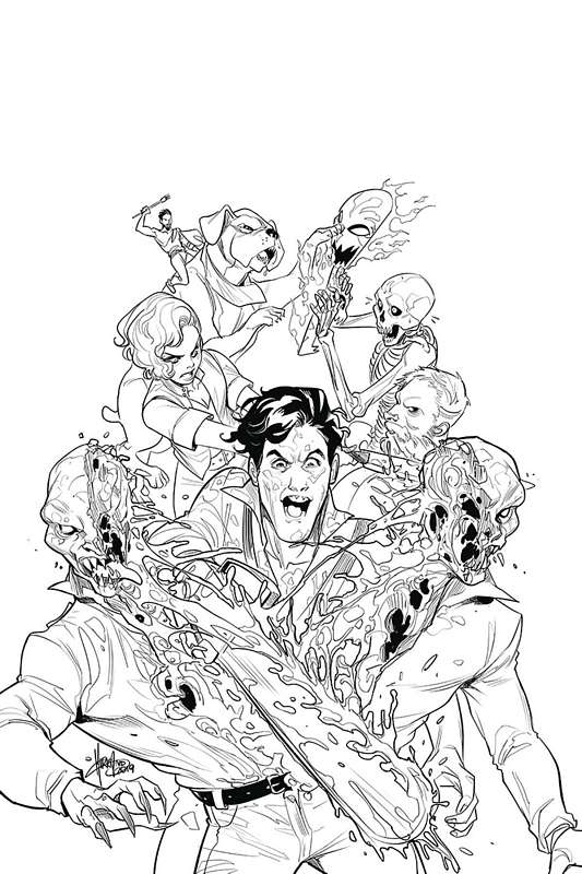 DEATH TO ARMY OF DARKNESS #2 1:30 ANDOLFO B&W VIRGIN RATIO VARIANT