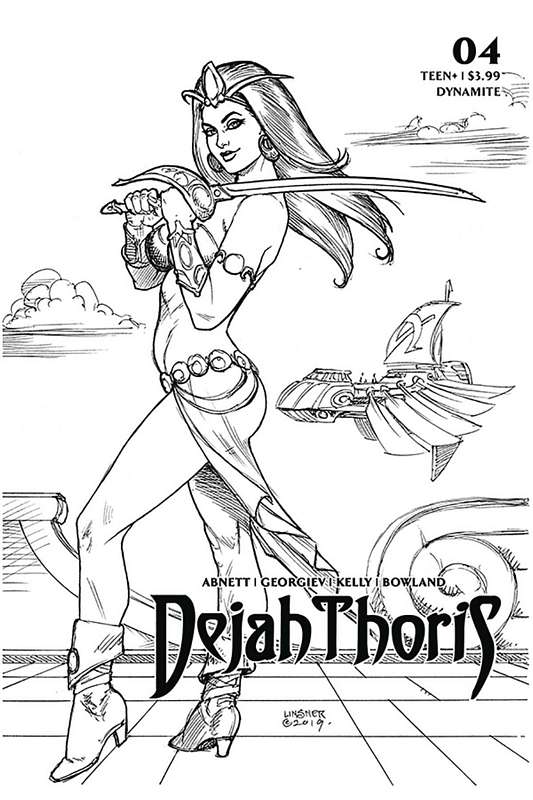 DEJAH THORIS (2019) #4 1:25 LINSNER B&W RATIO VARIANT