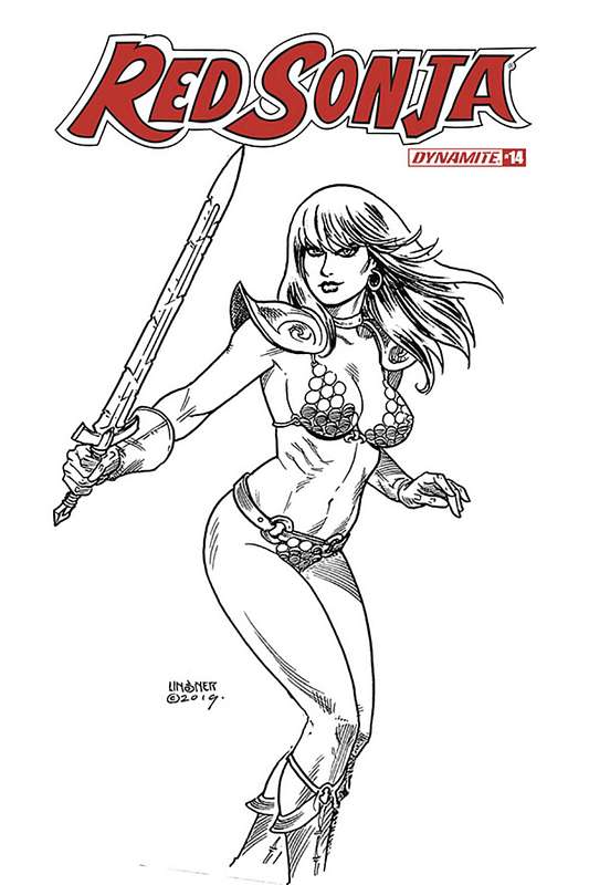 RED SONJA #14 1:30 LINSNER B&W RATIO VARIANT