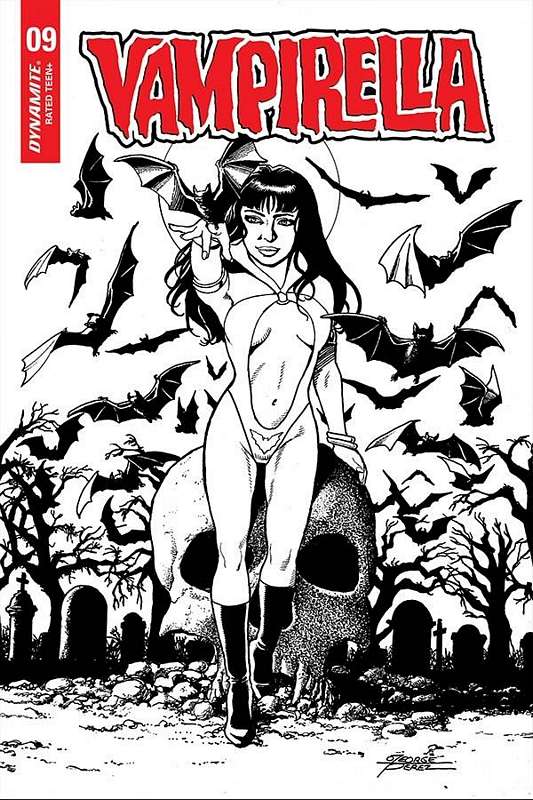 VAMPIRELLA #9 1:25 PEREZ B&W FOC RATIO VARIANT