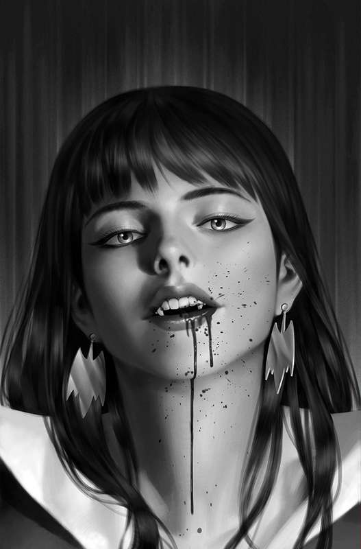 VAMPIRELLA DARK POWERS #4 1:45 YOON B&W VIRGIN RATIO VARIANT