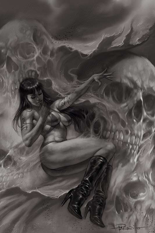 VAMPIRELLA #14 1:50 PARRILLO VIRGIN B&W RATIO VARIANT