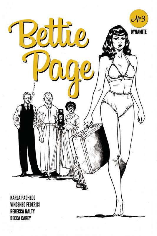 BETTIE PAGE #3 1:20 PEEBLES HOMAGE B&W RATIO VARIANT