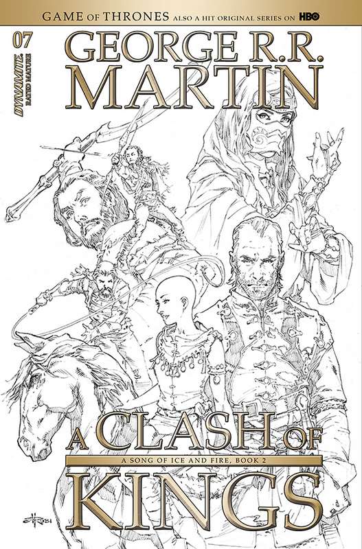 GEORGE RR MARTIN A CLASH OF KINGS #7 1:20 RUBI B&W RATIO VARIANT (MR)