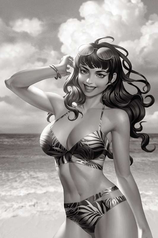 BETTIE PAGE #3 1:15 YOON B&W VIRGIN RATIO VARIANT