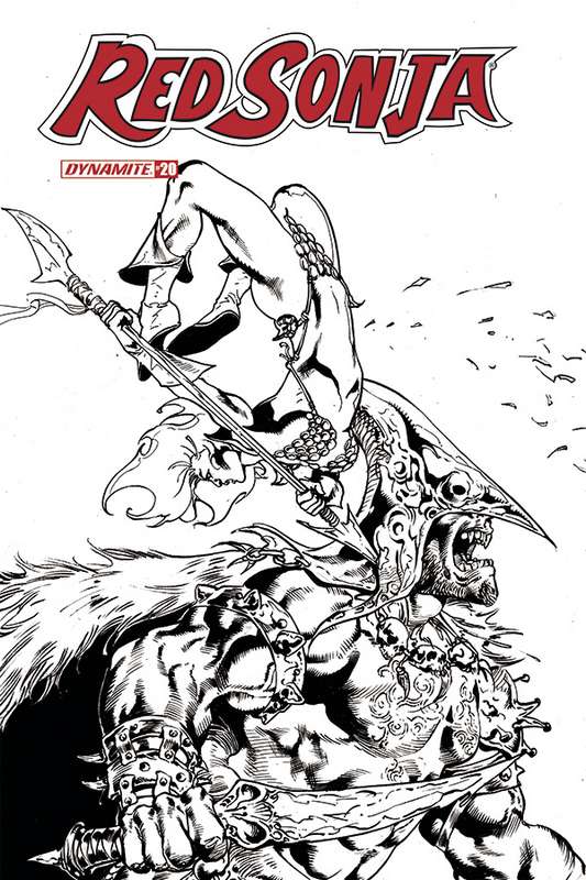 RED SONJA #20 1:11 CASTRO B&W FOC RATIO VARIANT