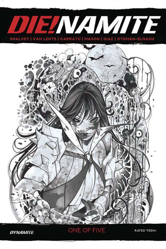 DIE!NAMITE #1 1:45 MOMOKO VAMPIRELLA ZOMBIE LIV DEAD GRAYSCALE RATIO VARIANT