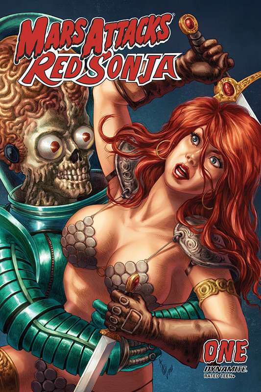 MARS ATTACKS RED SONJA #1 1:10 QUAH CARD HOMAGE RATIO VARIANT