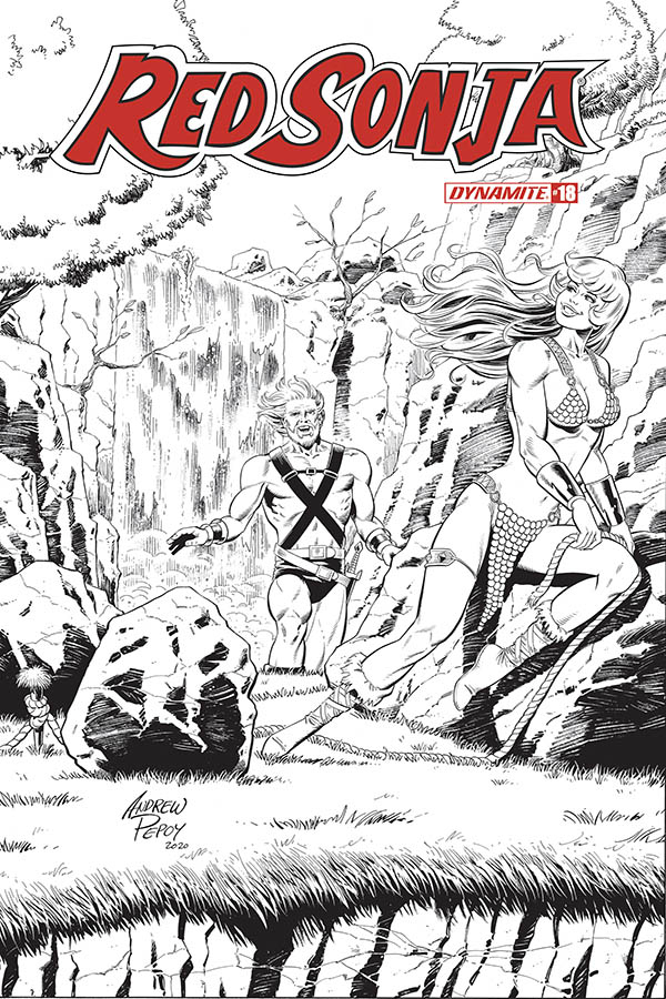 RED SONJA #18 1:50 PEPOY SEDUCTION B&W RATIO VARIANT